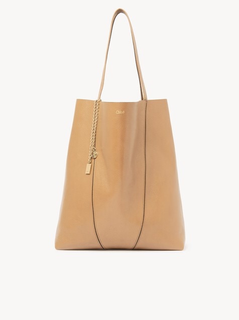 Bolso tote grande Chlo&eacute; Spin de cuero granulado