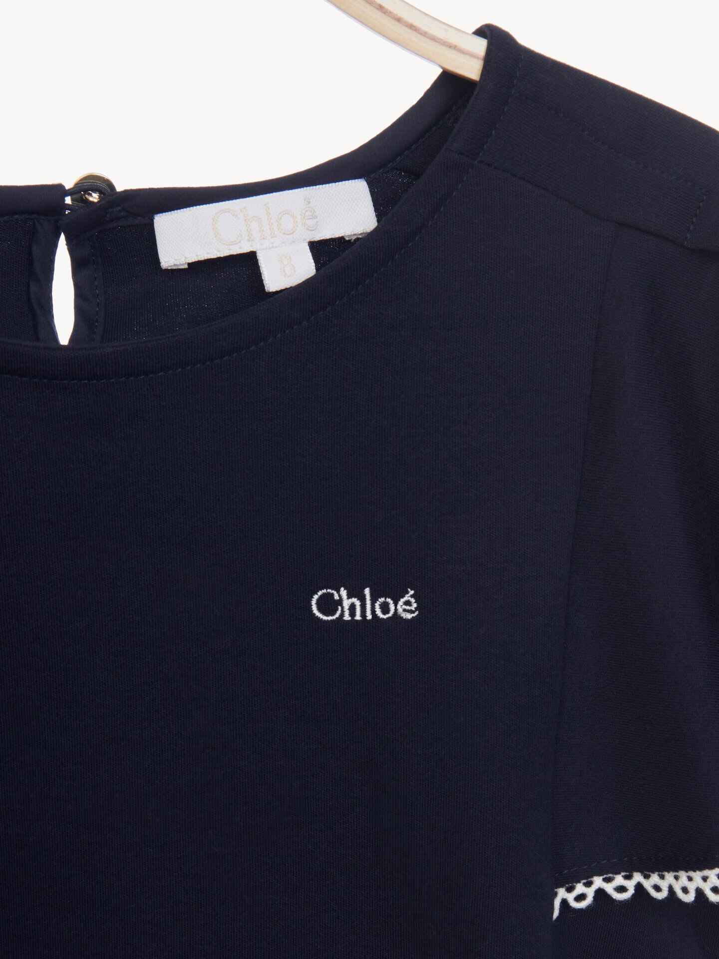 Kids' guipure-trim T-shirt - 4