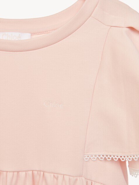 Kids' guipure-trim dress