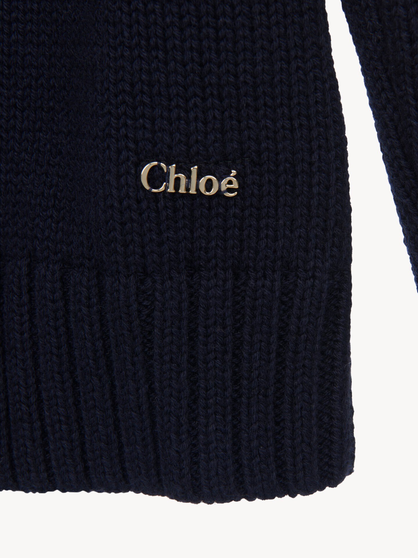 【美品•希少】Chloe ロゴ ウールニットケープ（大人もOK） クロエ Chloe Chloe KIDS ケープ C20259 ポンチョ ニット （148