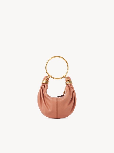 Mini sac hobo Bracelet bag en cuir grain&eacute;