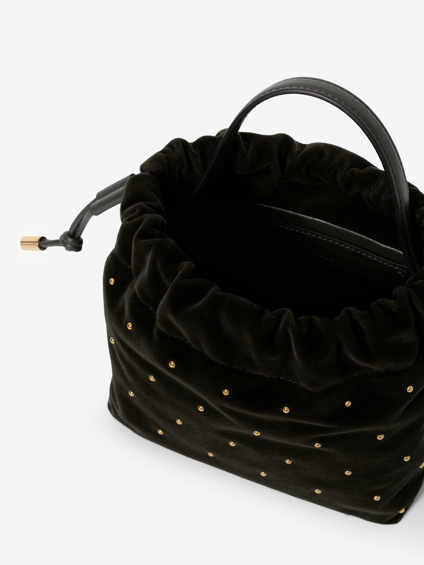 Mini Chlo&eacute; Icons shoulder bag with chain in velvet with studs - 5.0