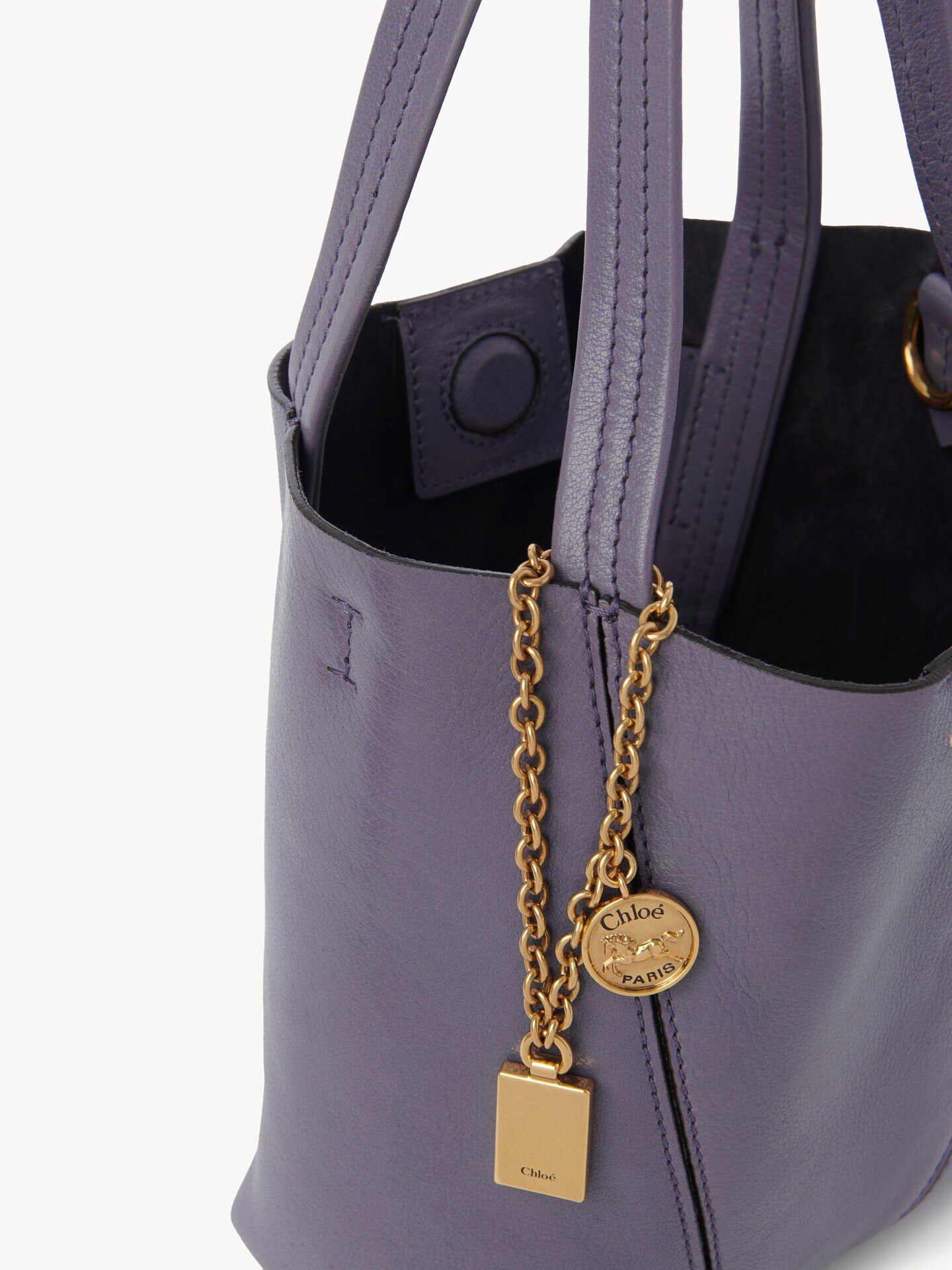 Small Chlo&eacute; Spin tote bag in grained leather - 6