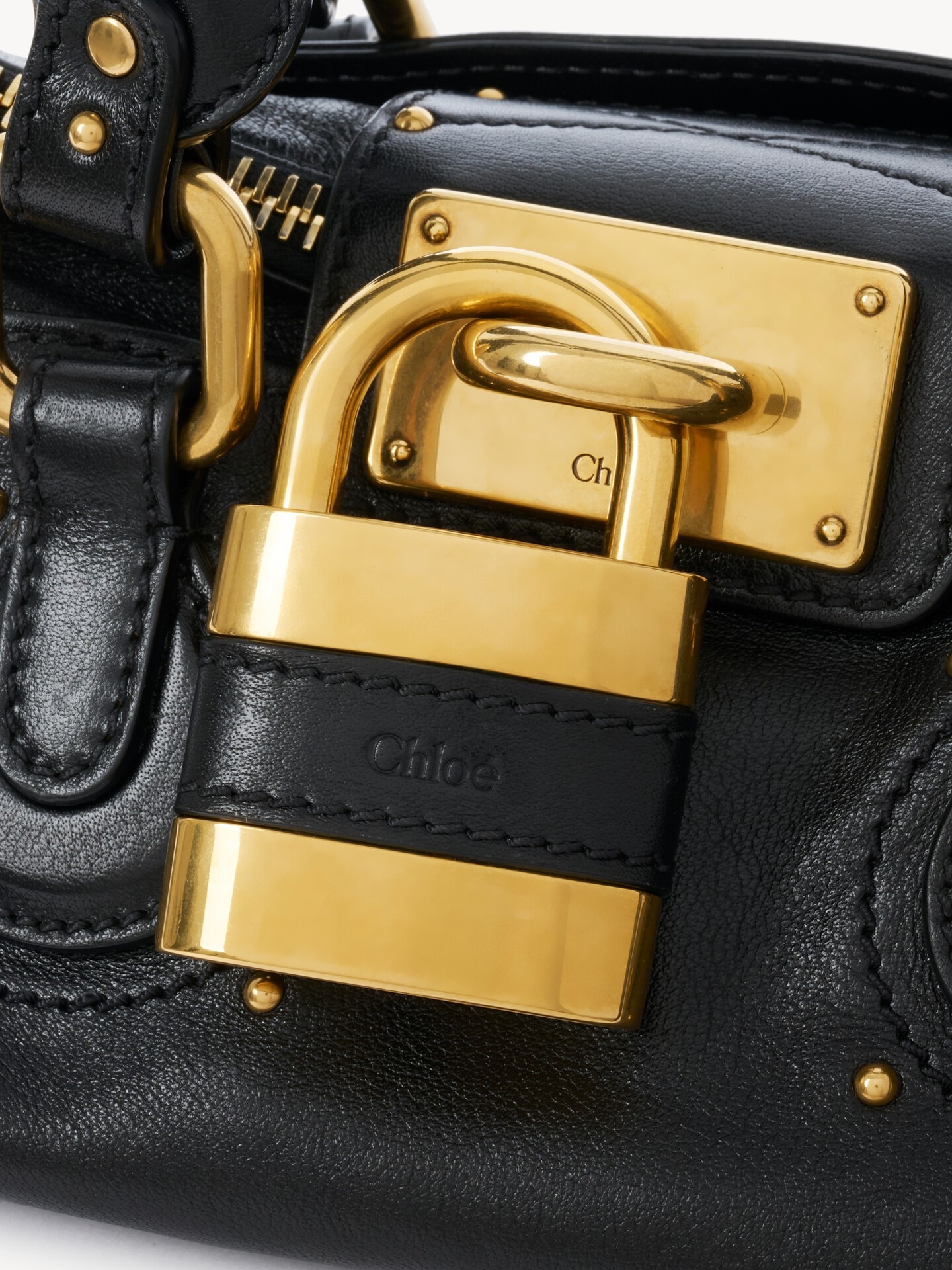 Small Paddington bag in grained leather - 7