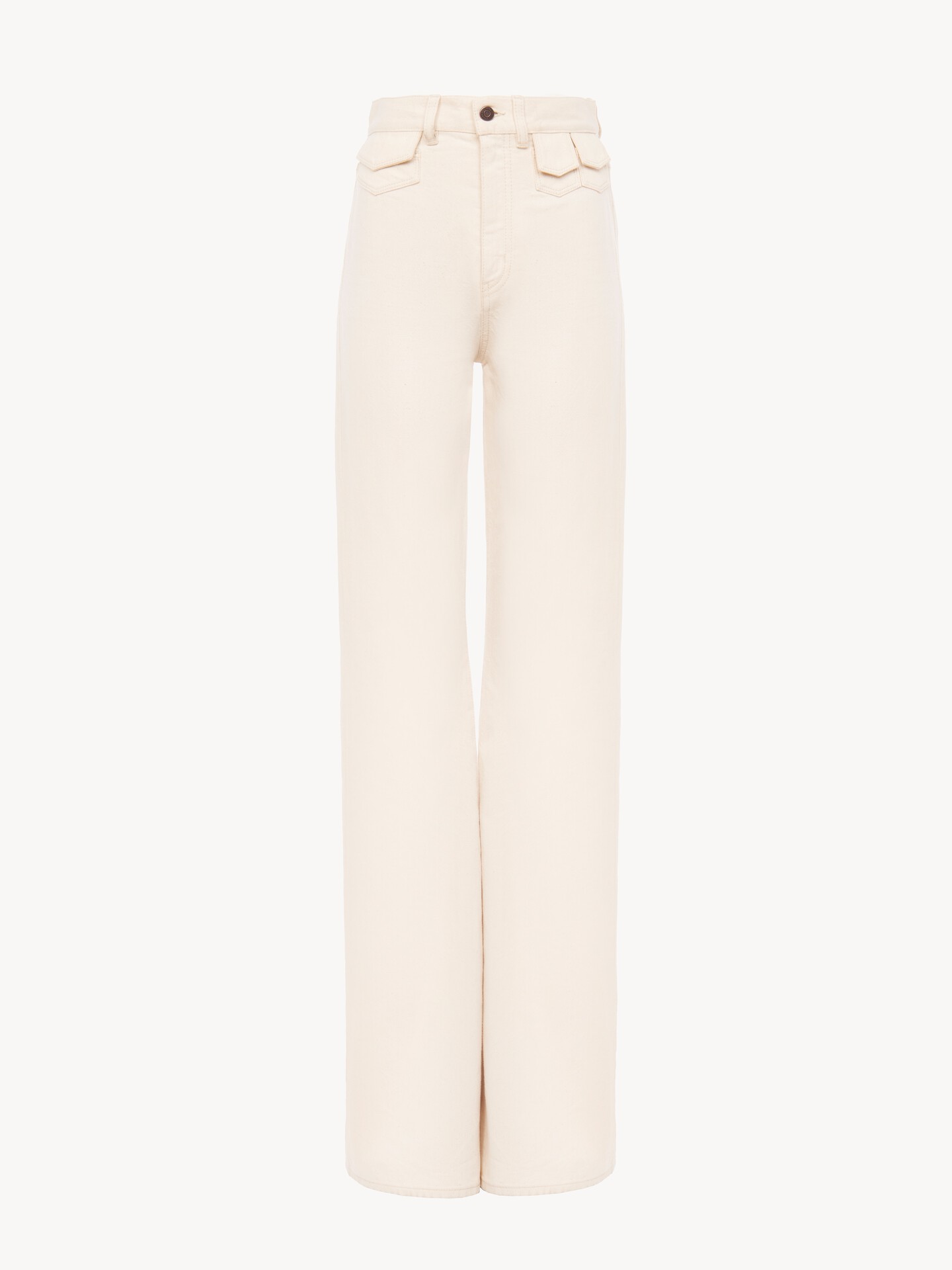 High-rise flare jeans in denim - 1