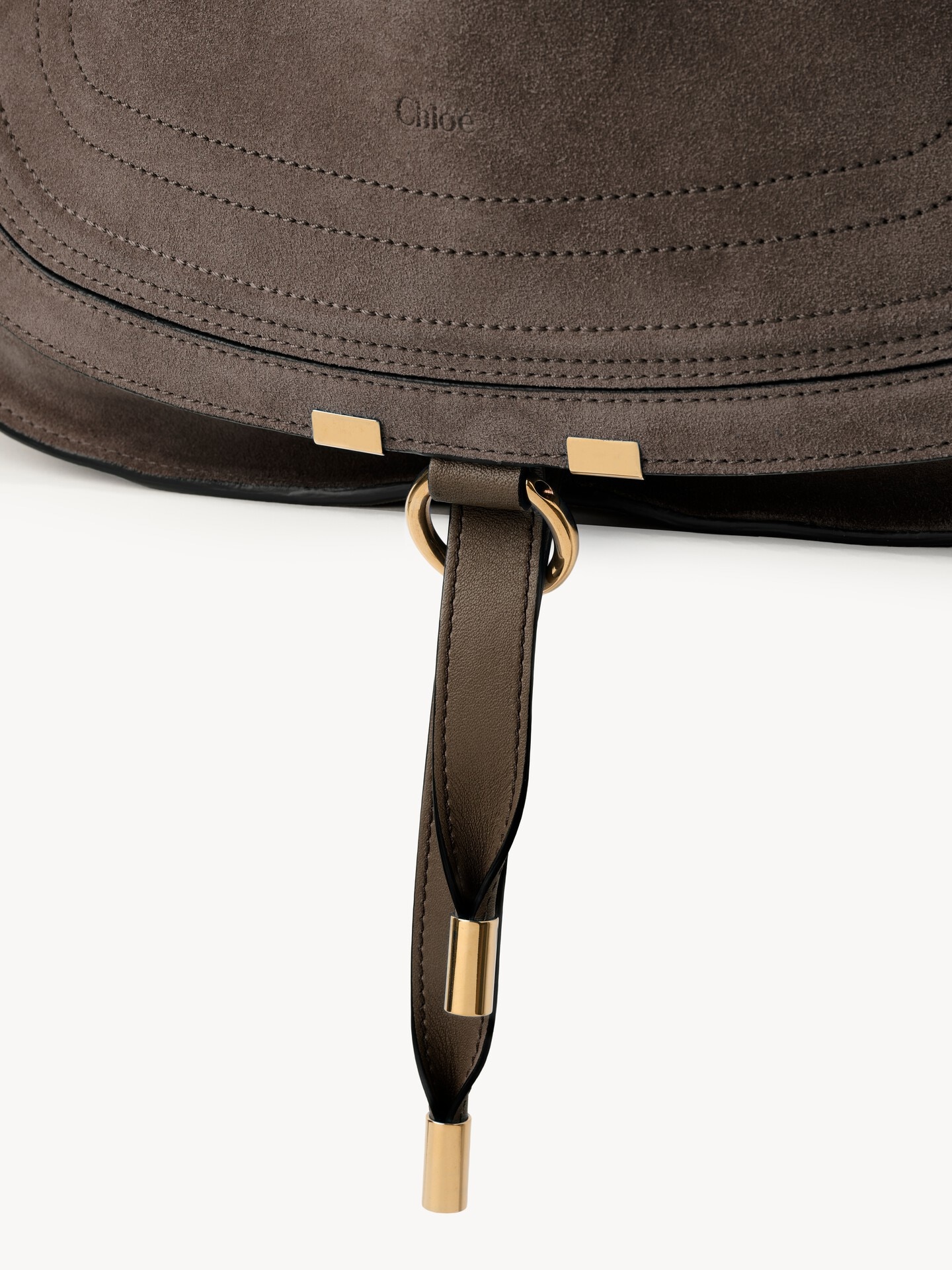 Sac port&eacute; &eacute;paule Marcie en cuir velours - 7