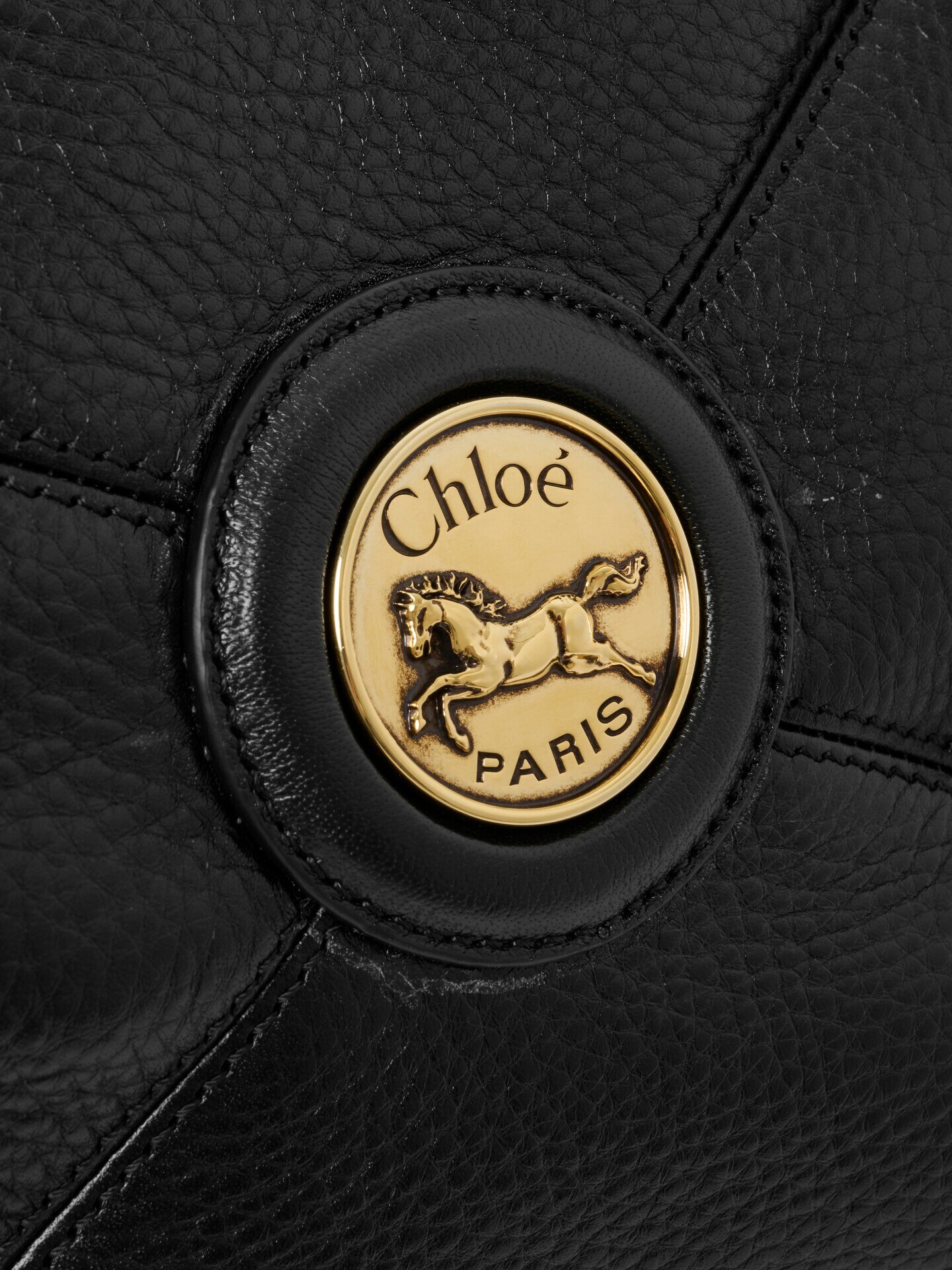 Small Chlo&eacute; balloon bag in grained leather - 6.0
