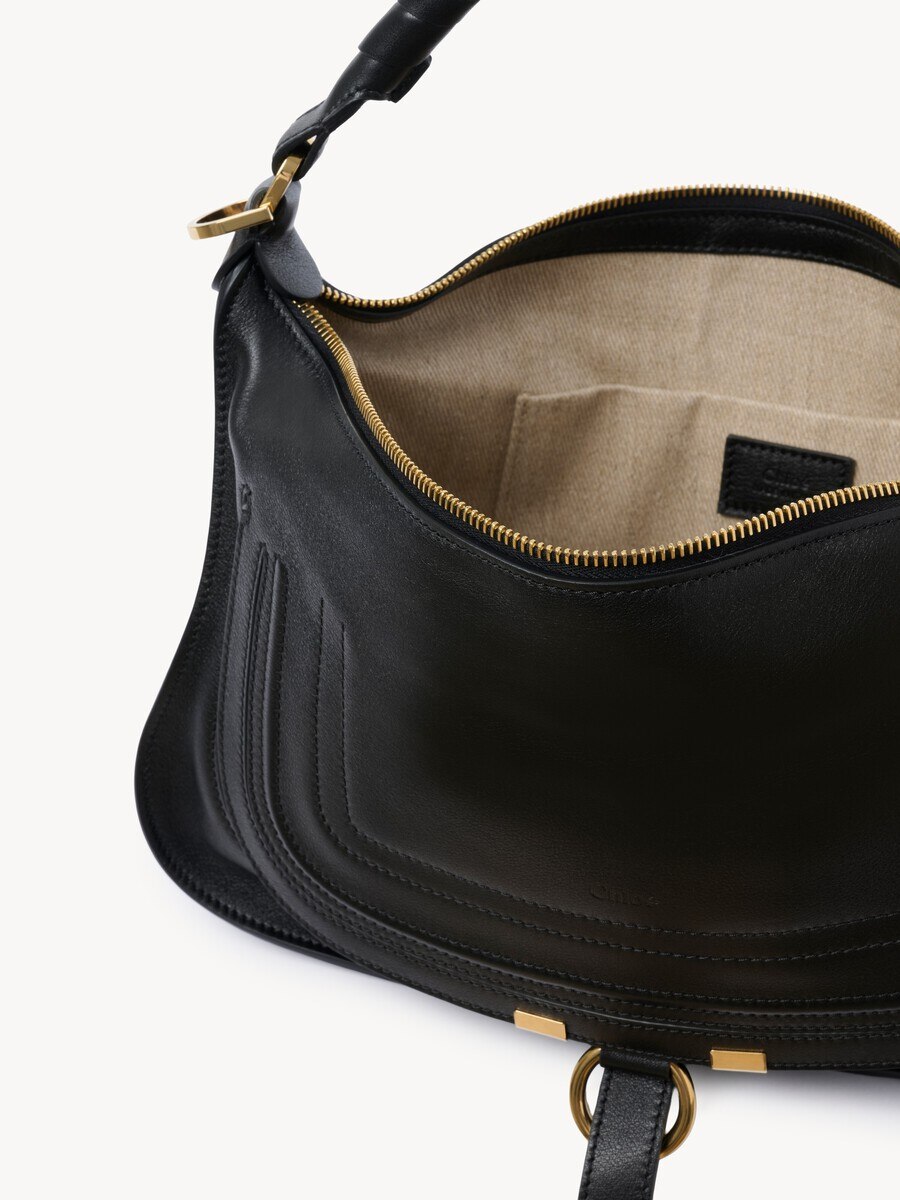 Petit sac port&eacute; &eacute;paule Marcie en cuir lisse - 7