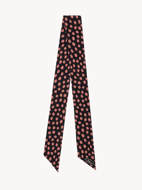 The Chlo&eacute; Spotted bandeau scarf in silk