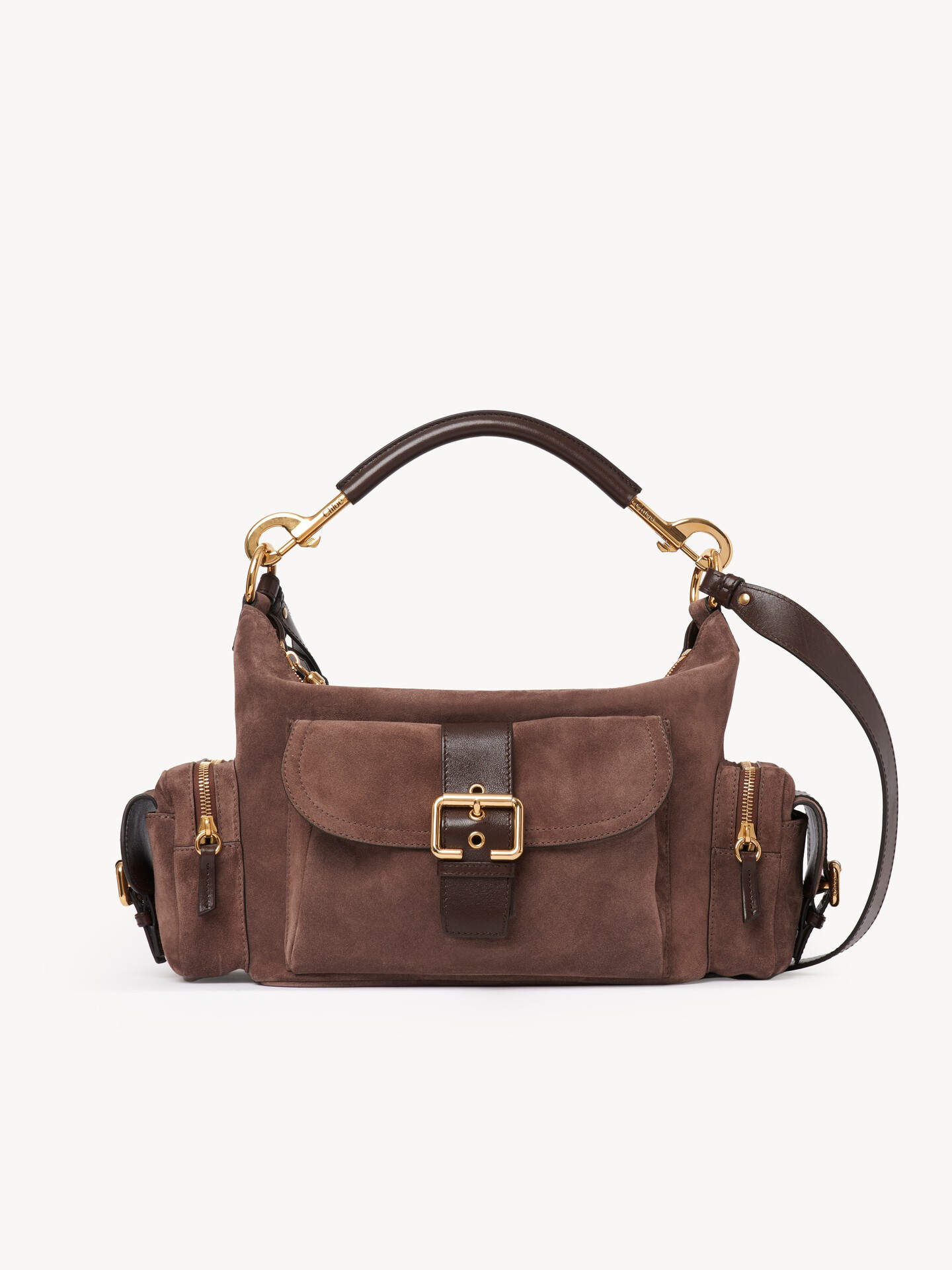 Camera bag in suede leather - 1