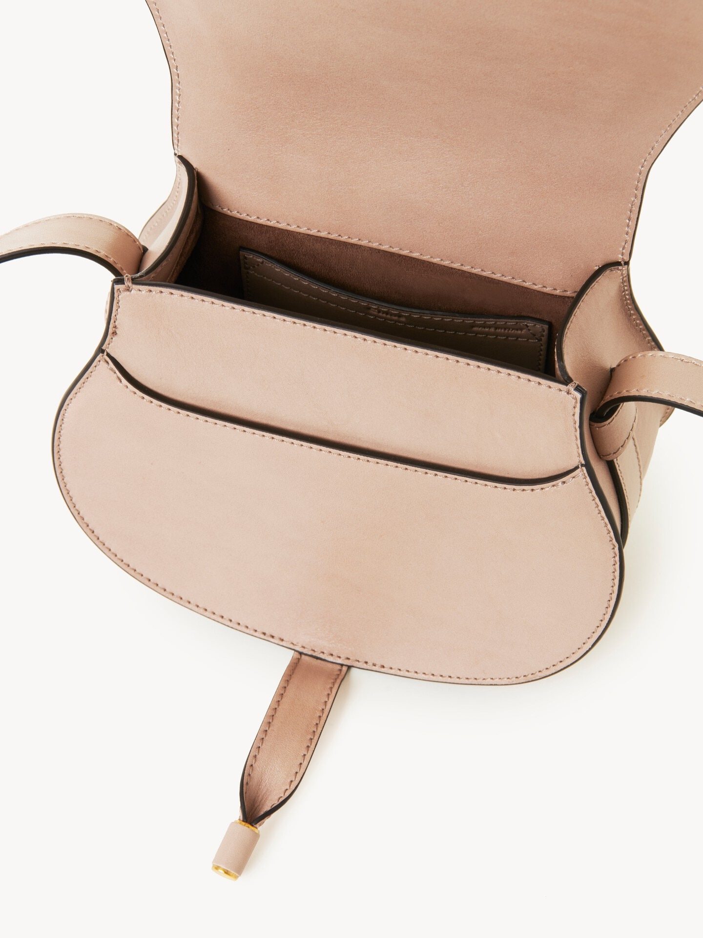 Bolso saddle peque&ntilde;o Marcie de cuero brillante - 6