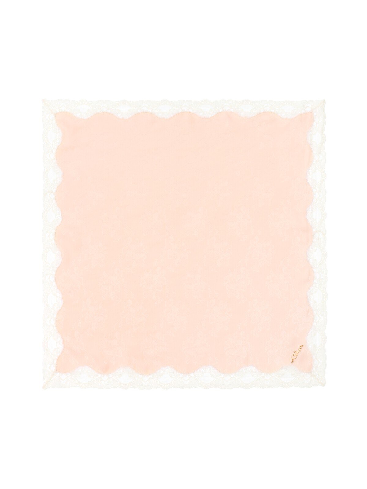 Chloé The Chloé Poetic square scarf in silk & lace | Thumbnail 3