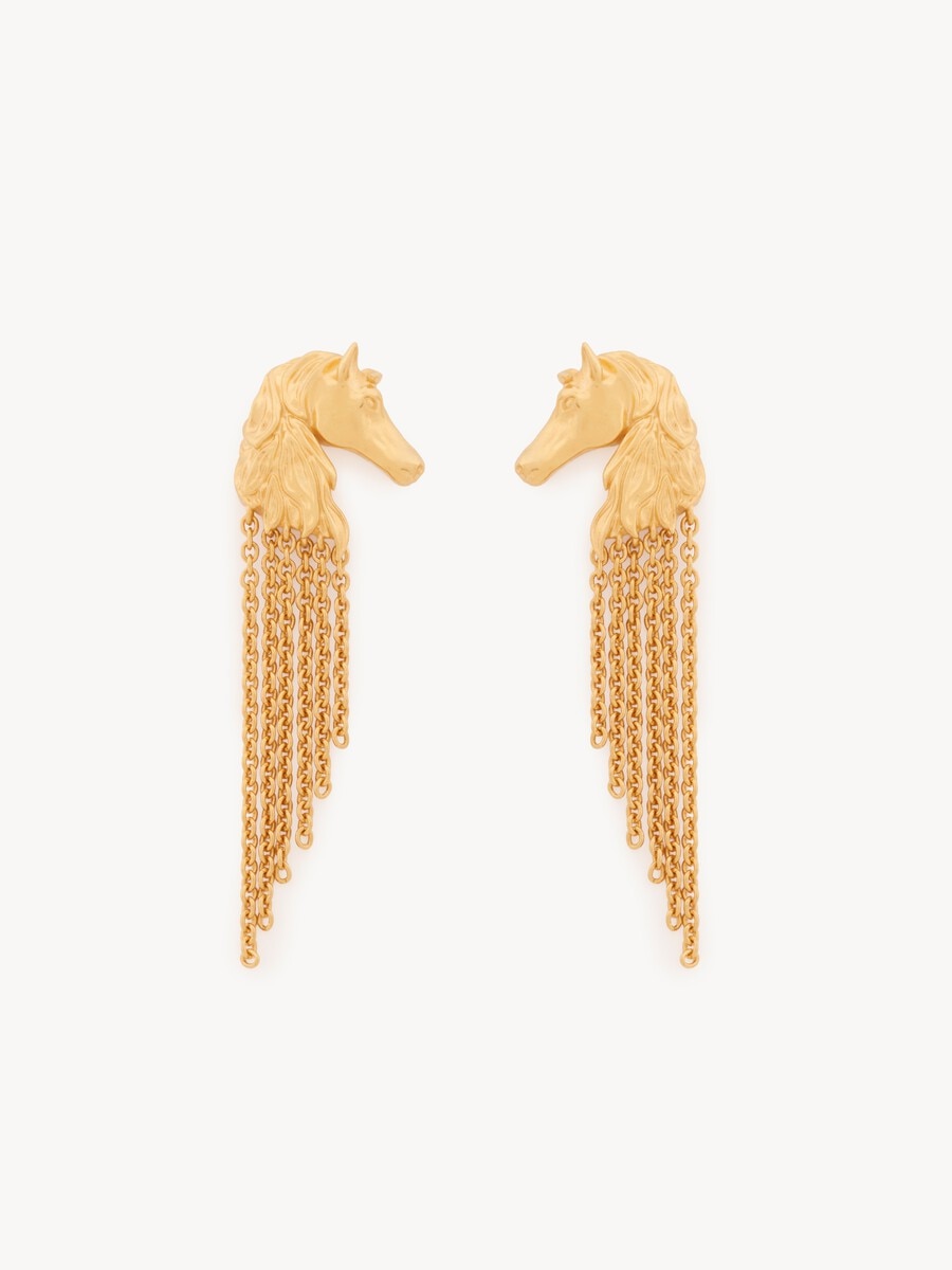 Boucles d&rsquo;oreilles Chlo&eacute; Chain Horse - 1