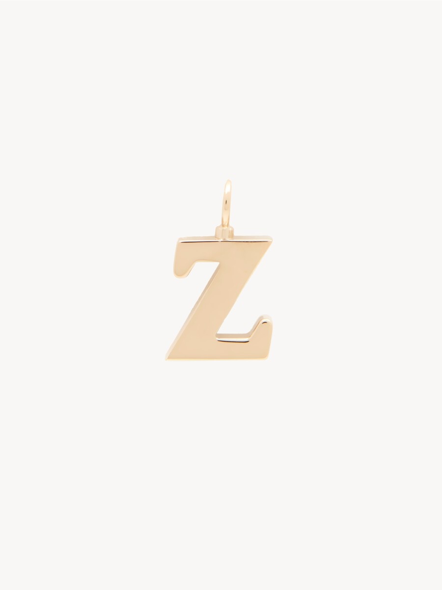 Alphabet letter Z charm in brass - 1
