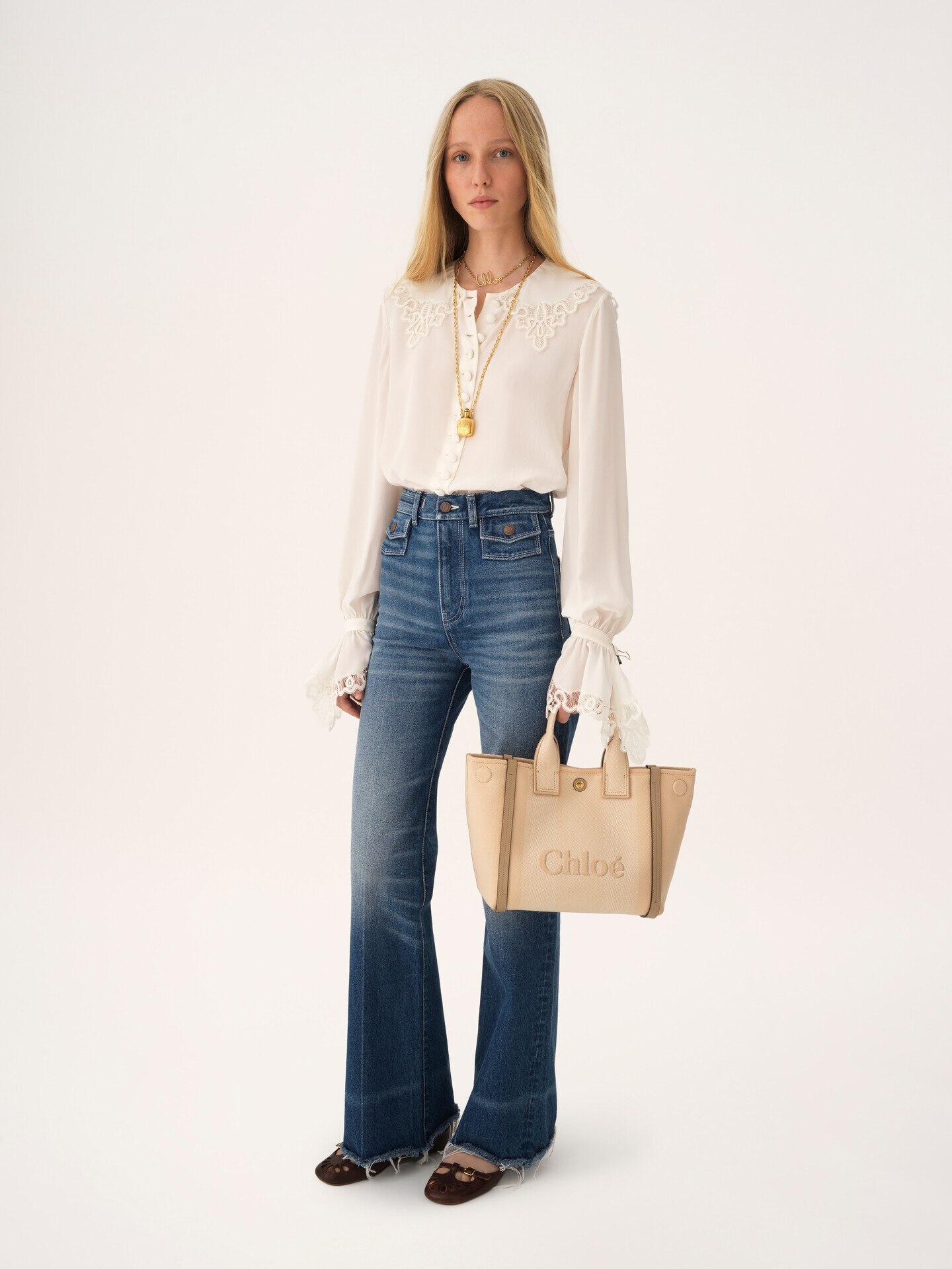 Bolso tote Chlo&eacute; Carry peque&ntilde;o de lona - 8