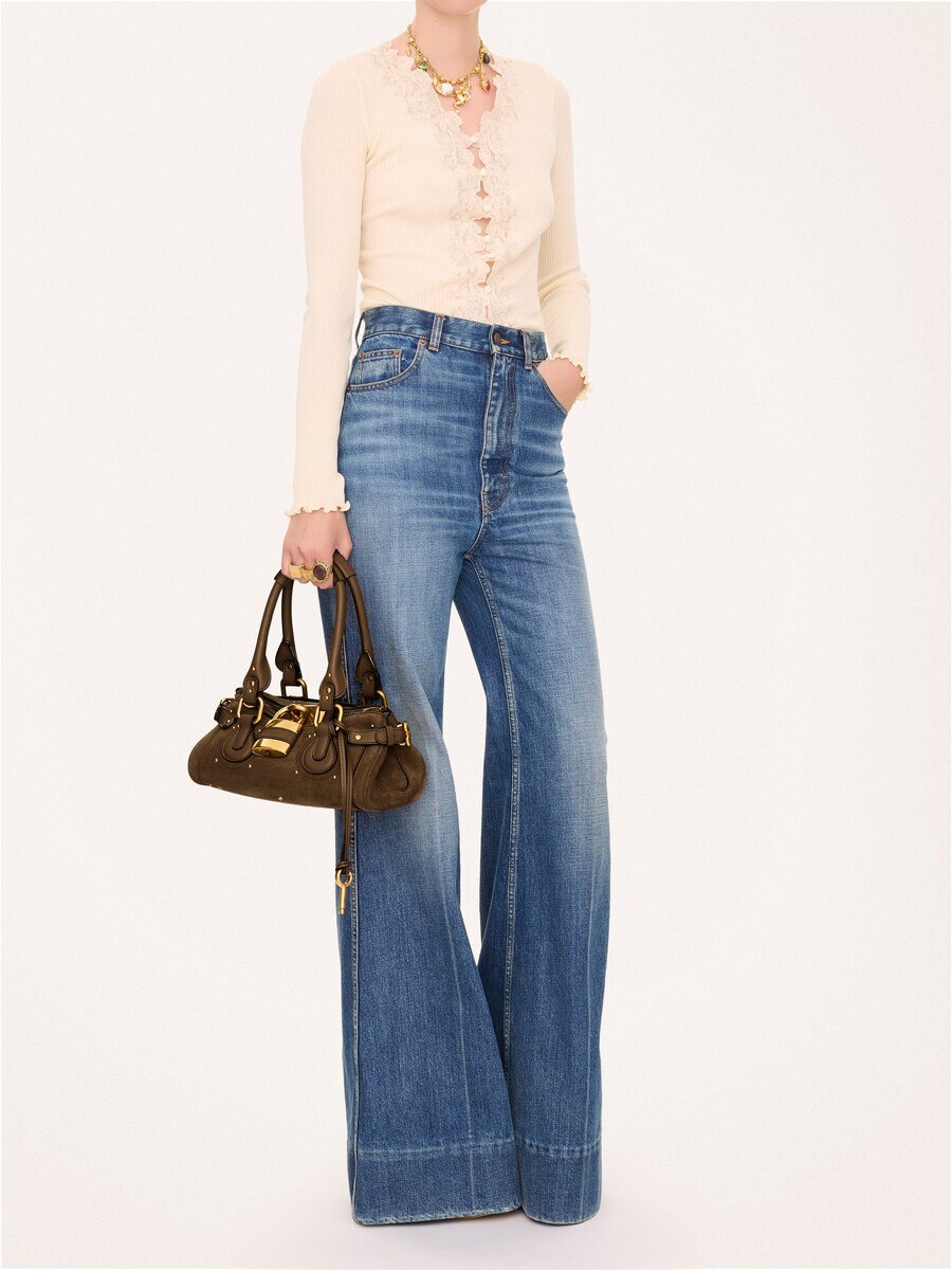 Small Paddington bag in suede leather - 8