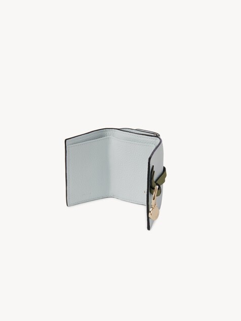 Mini Alphabet tri-fold in grained leather
