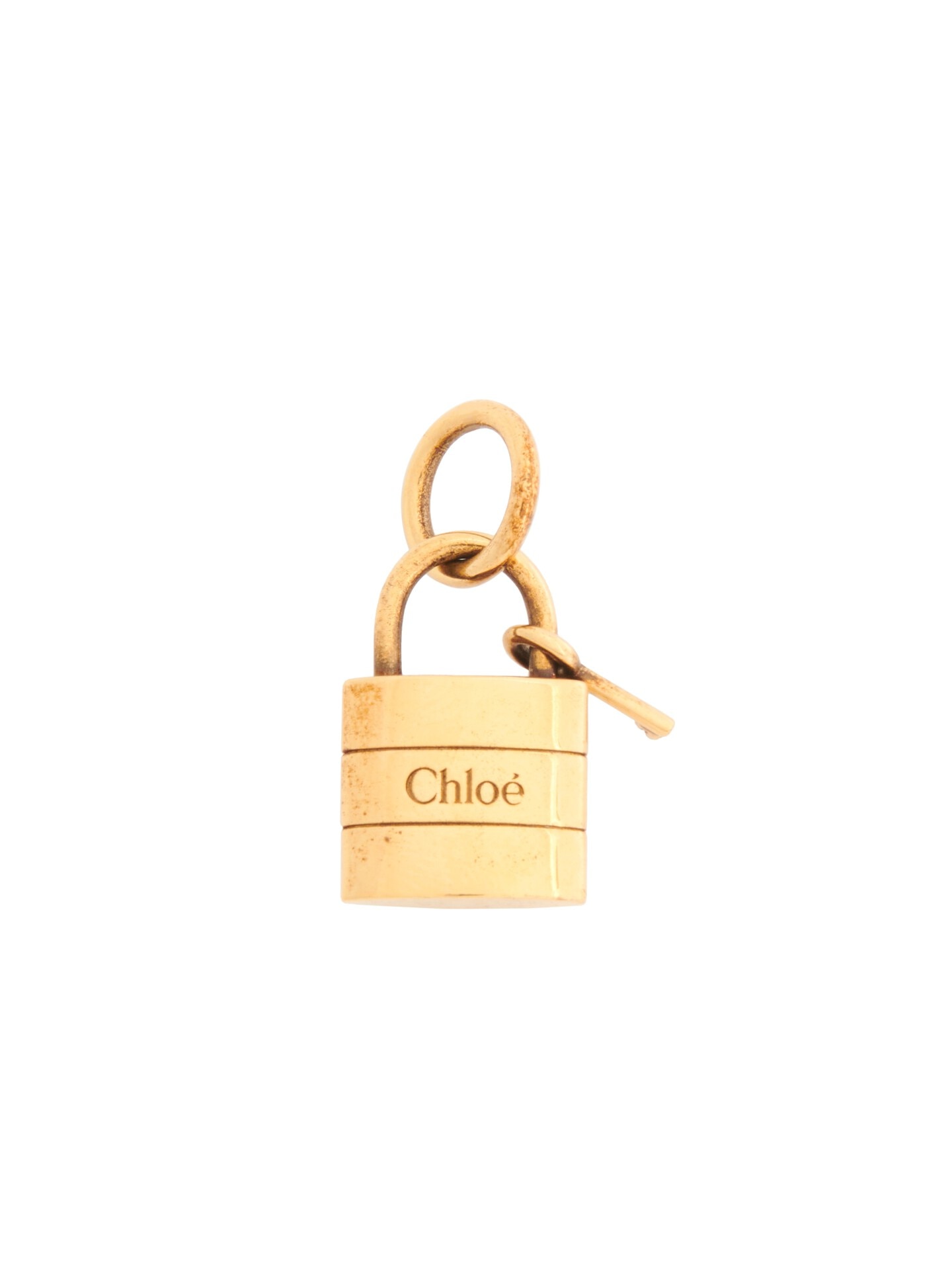 Alphabet Lock charm in brass Yellow - Chloé