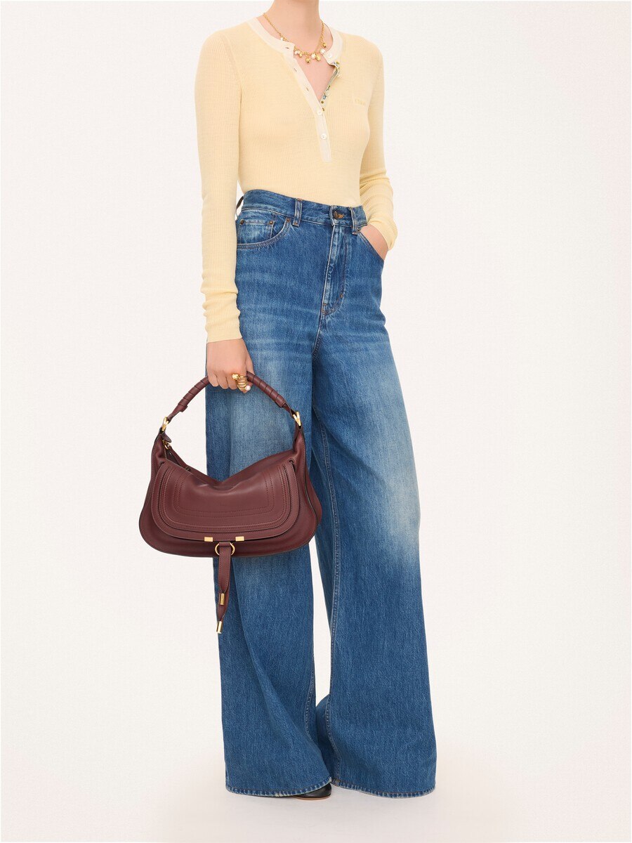 Kleine Marcie Schultertasche aus weichem Leder - 9