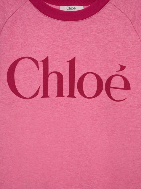 Vestido de manga corta con logotipo infantil