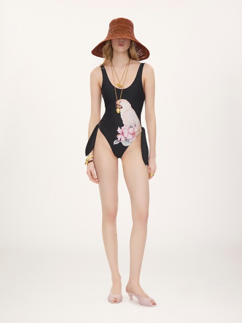 Cut-out one-piece swimsuit