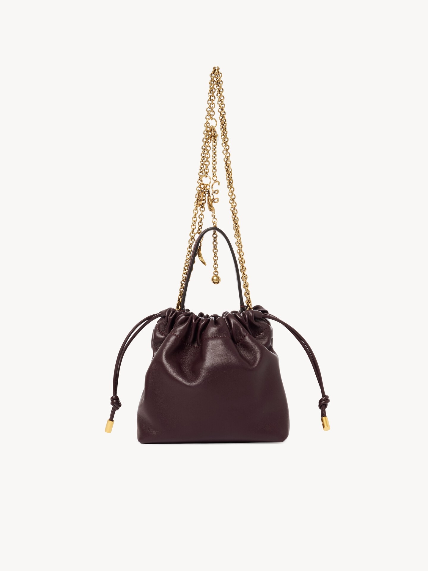 Mini Chlo&eacute; Icons shoulder bag with chain in soft leather - 4.0