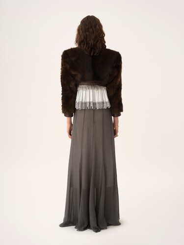 Spencer-Jacke im Cropped-Stil aus Leder - 5