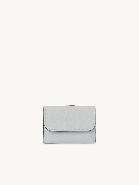 Mini Alphabet tri-fold in grained leather