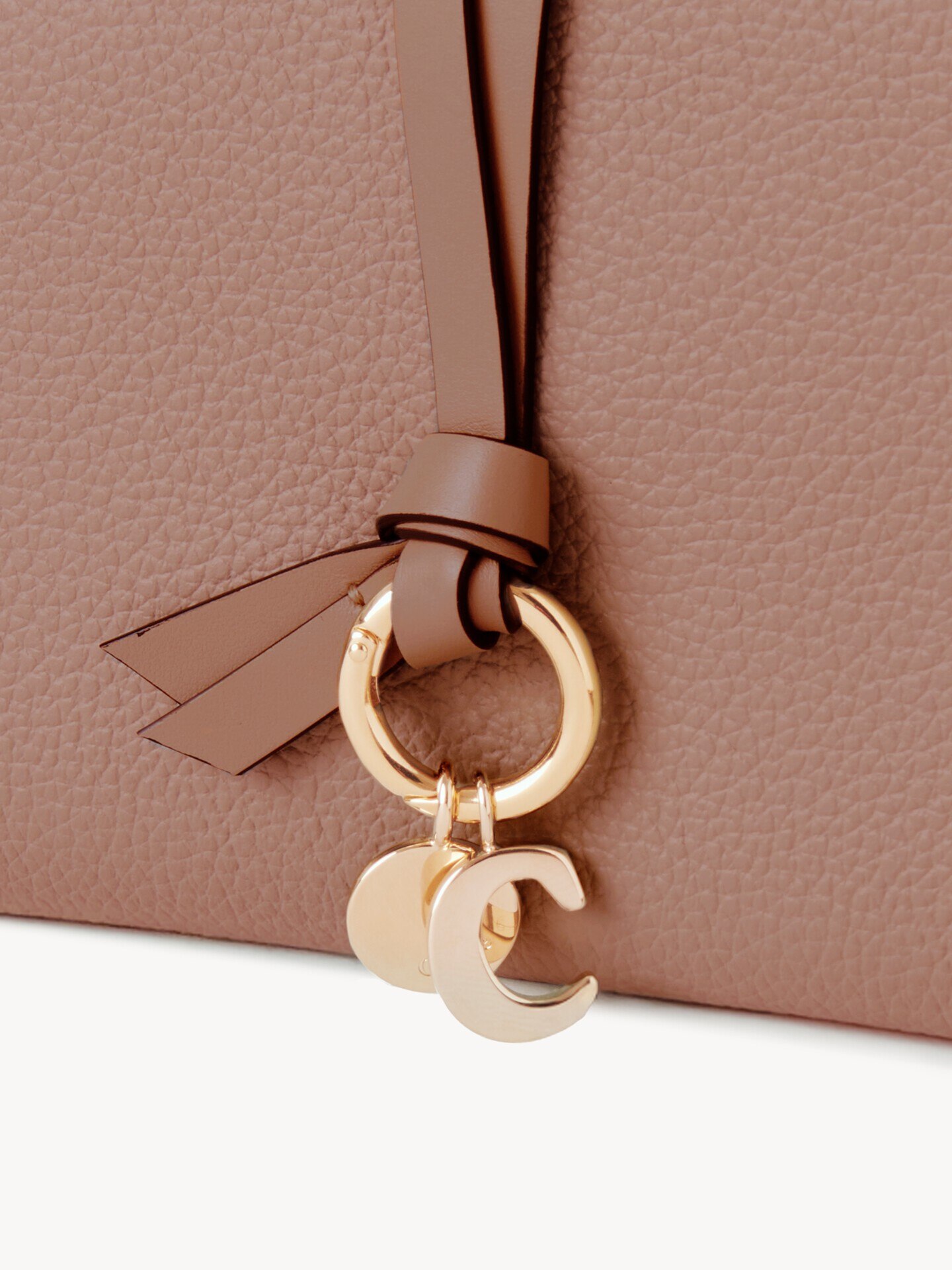 Monedero tarjetero Alphabet de cuero granulado brillante  - 6