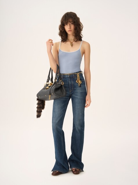 Fitted tank top in cotton