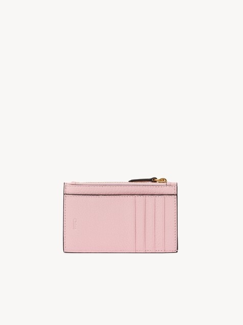 Small Envelope purse with card slots in grained leather