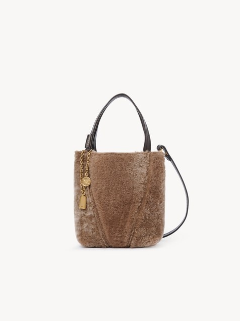 Bolso tote peque&ntilde;o Chlo&eacute; Spin de cuero de borrego