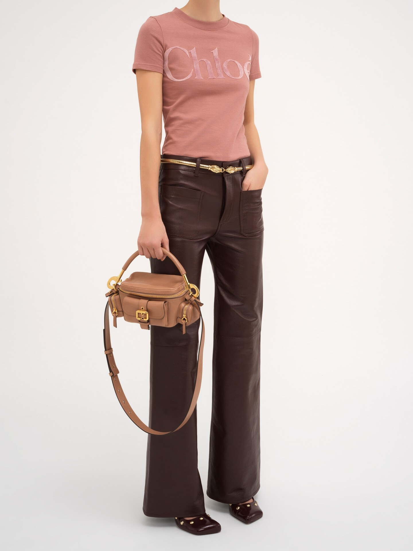 Small camera bag in shiny leather - 8