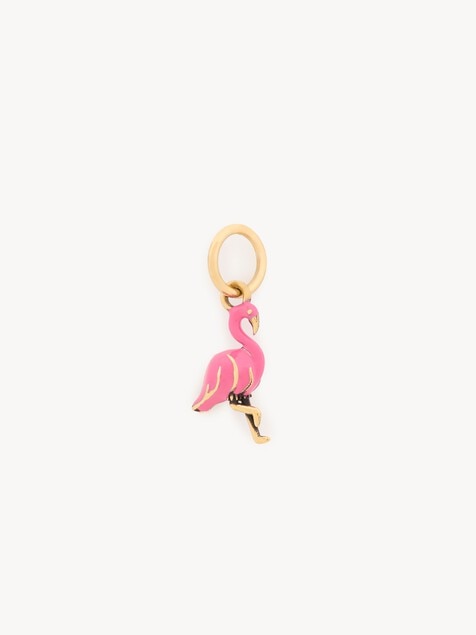 Flamingo charm in brass