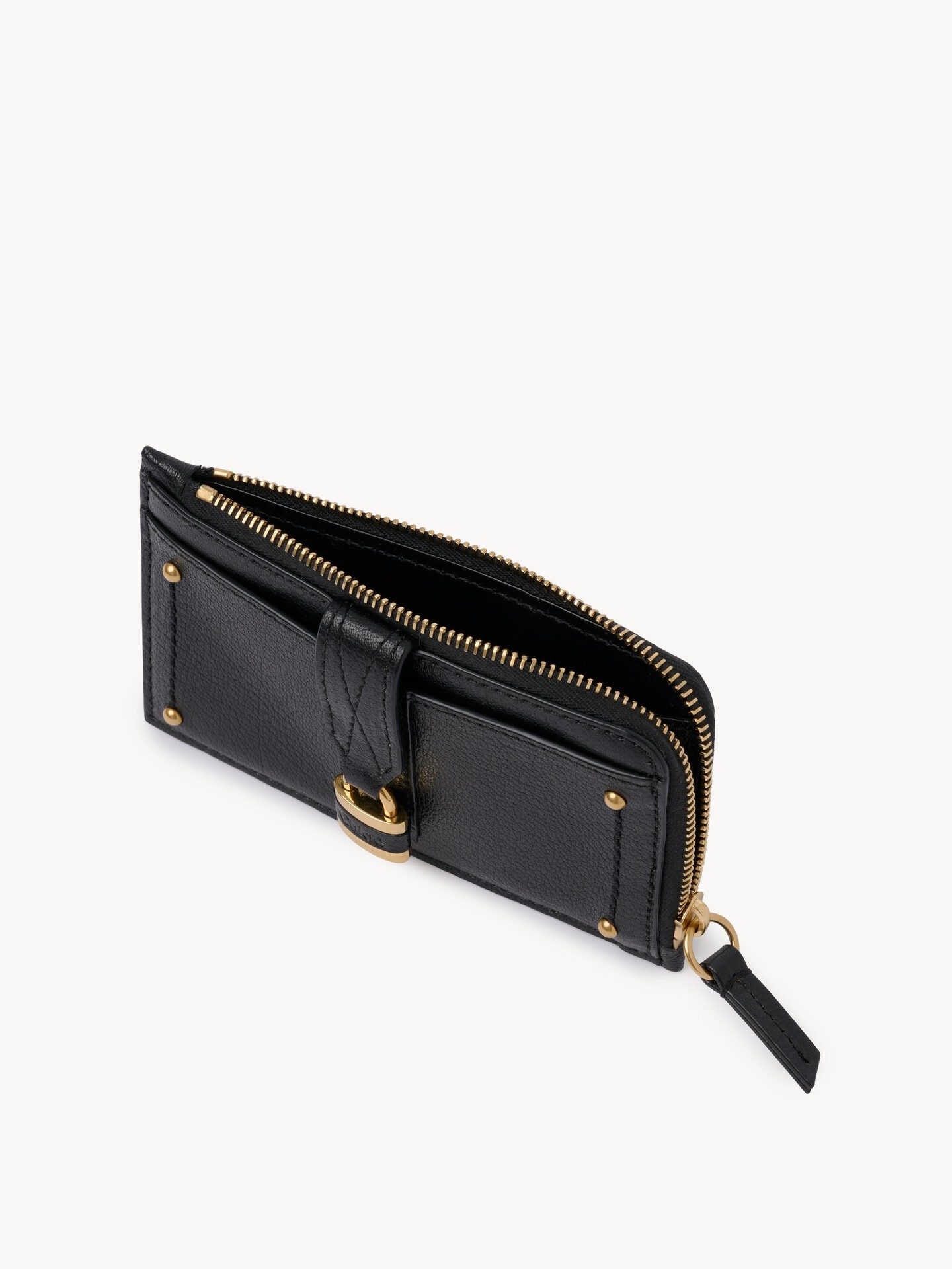 Small Paddington purse with card slots in grained leather - 4.0