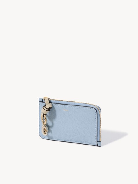 Alphabet wallet in grained leather