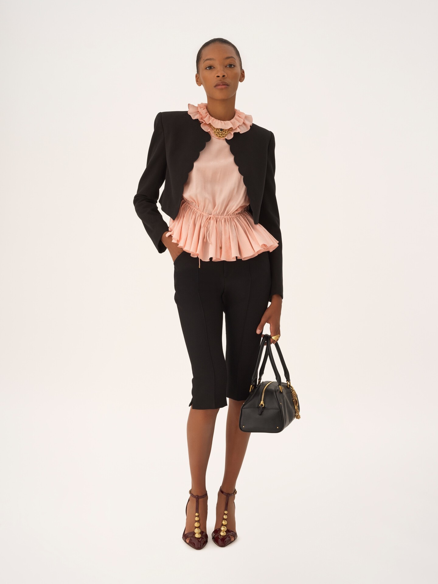 Spencer-Jacke im Cropped-Stil aus weicher Cavalry-Baumwolle - 3