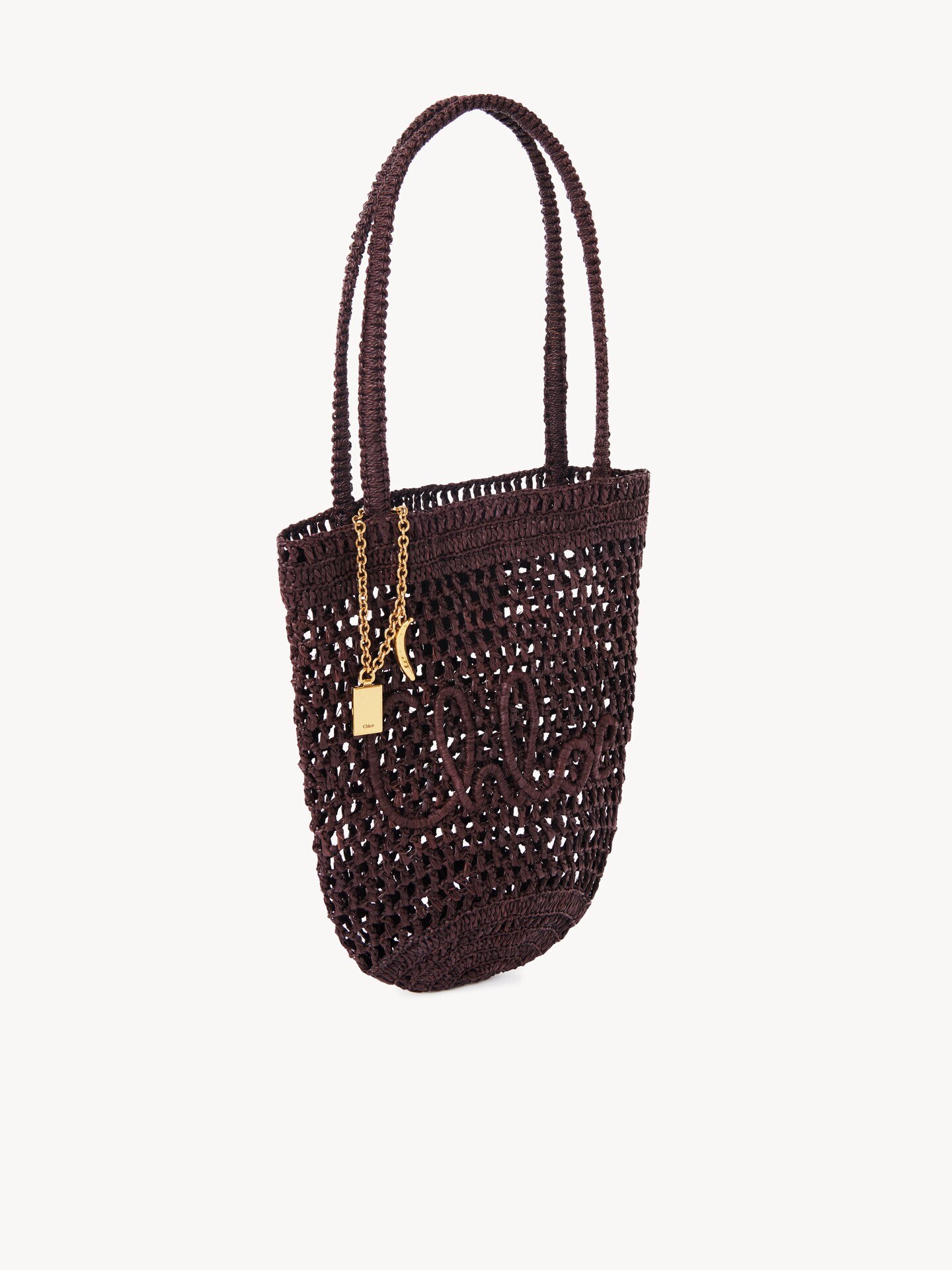 Small Summer Banana tote bag in raffia - 4