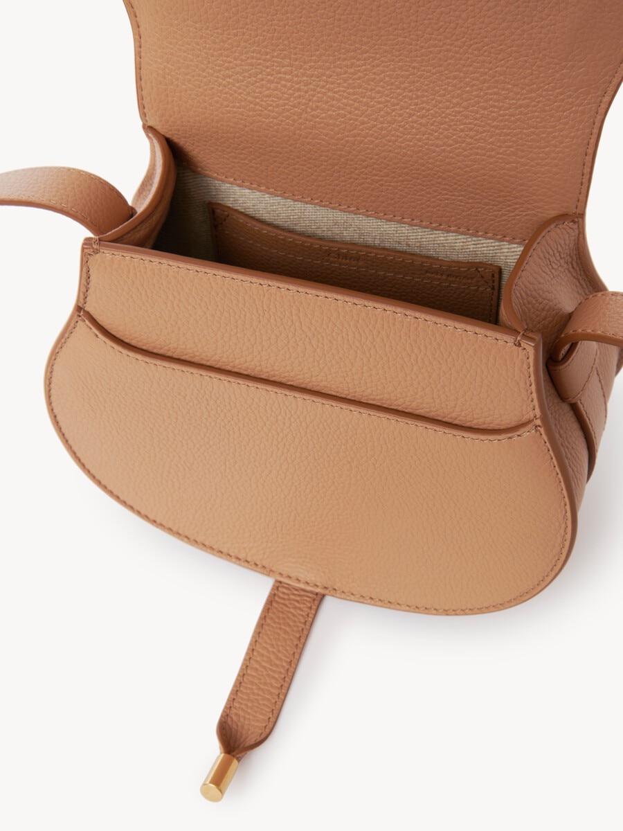 Small Marcie saddle bag in grained leather - 5