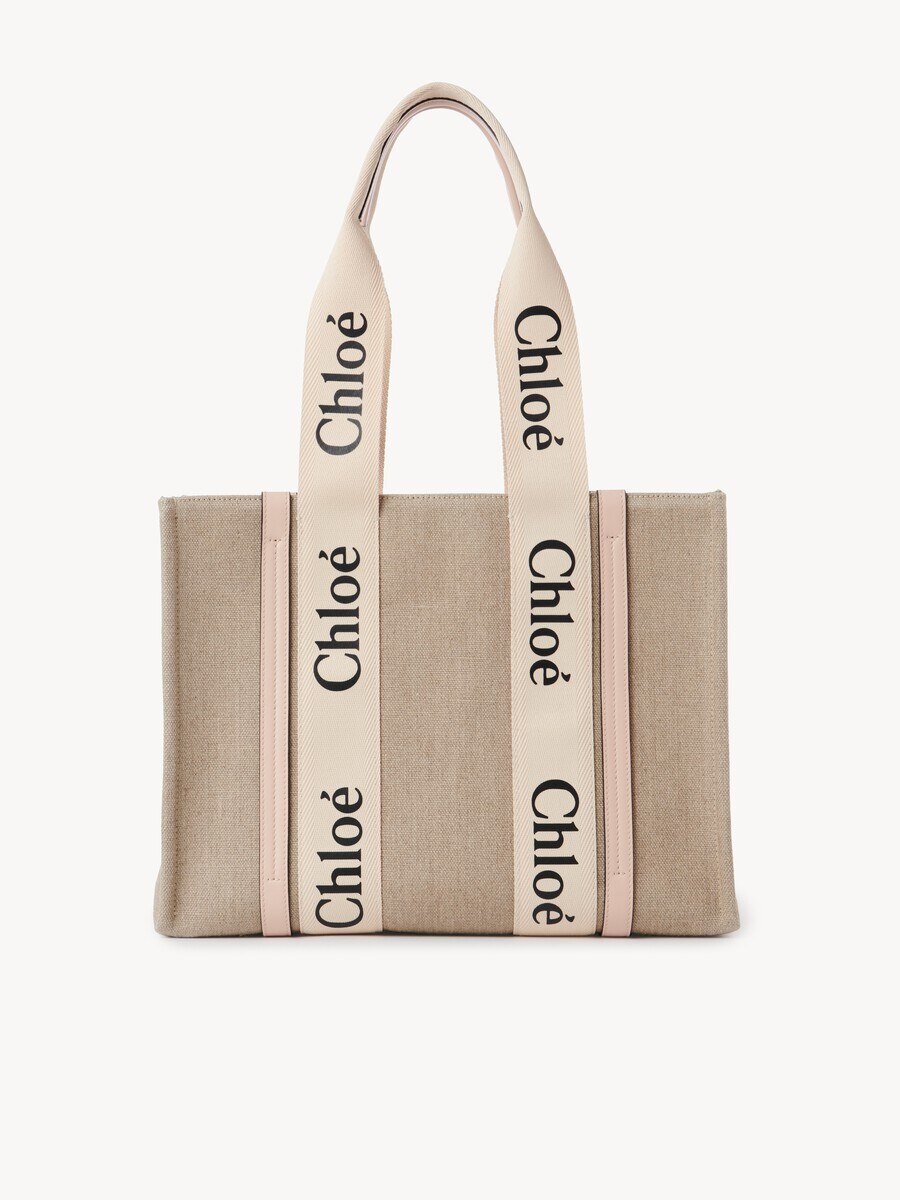 Woody tote bag in linen - 7