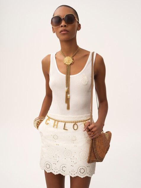 Tank top in cotton jersey