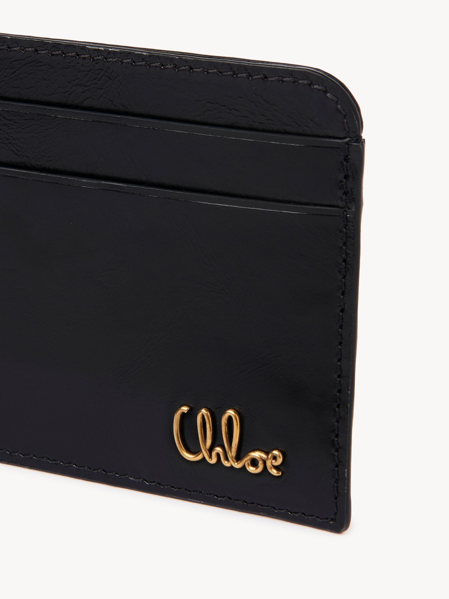 Chlo&eacute; Iconic card holder in shiny leather - 5