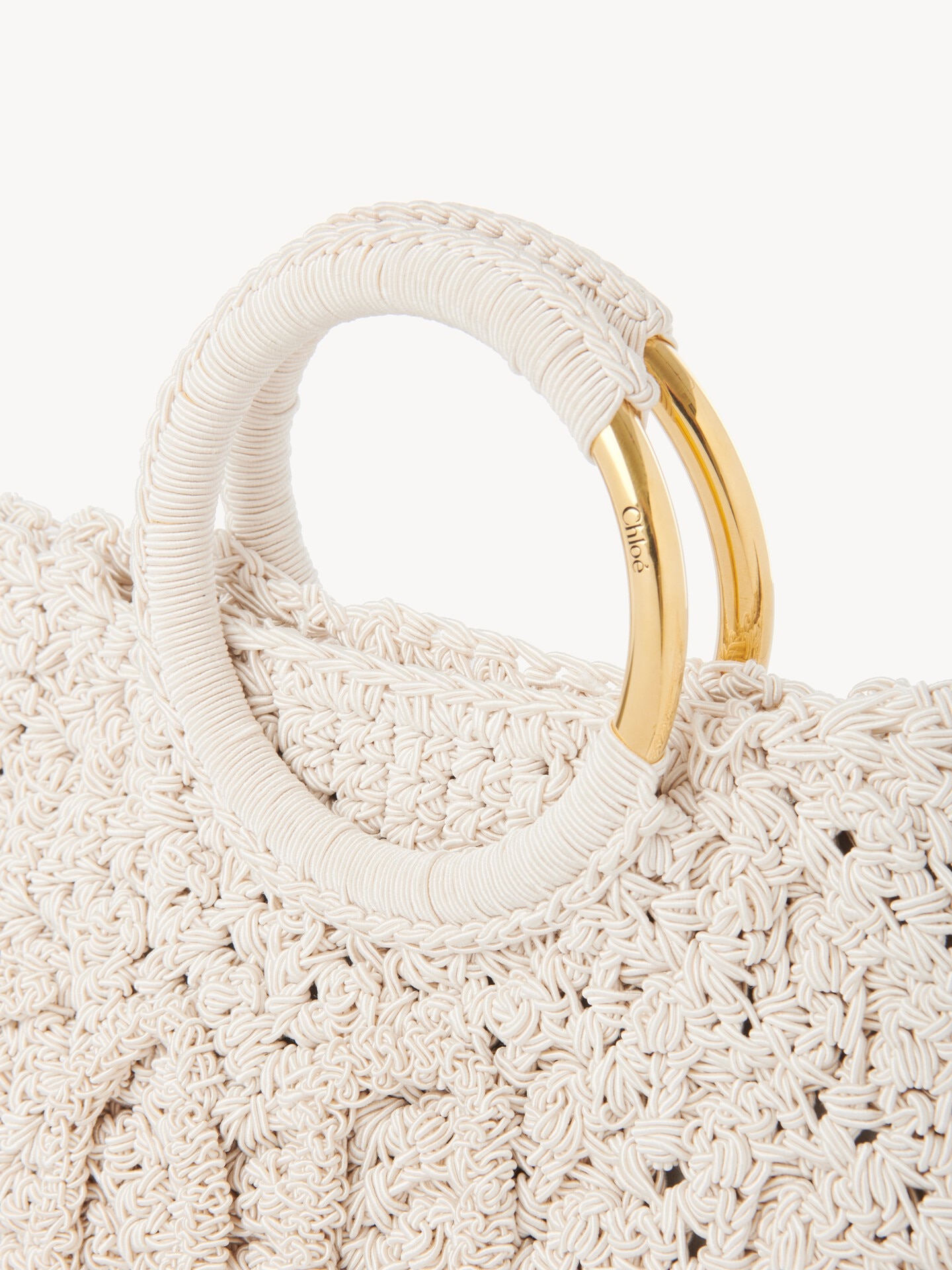 Bolso tote peque&ntilde;o Bracelet Paravent de croch&eacute; - 7