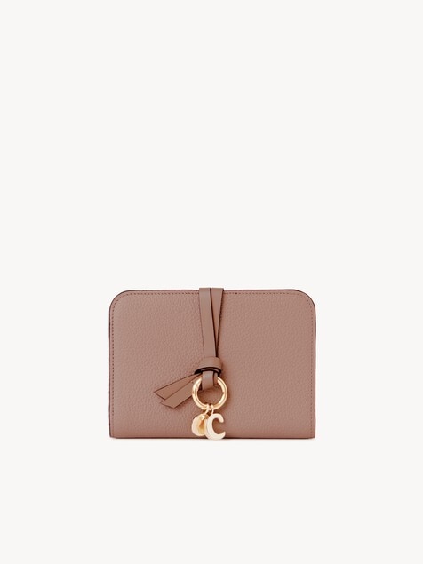 Alphabet bifold wallet in grained leather 