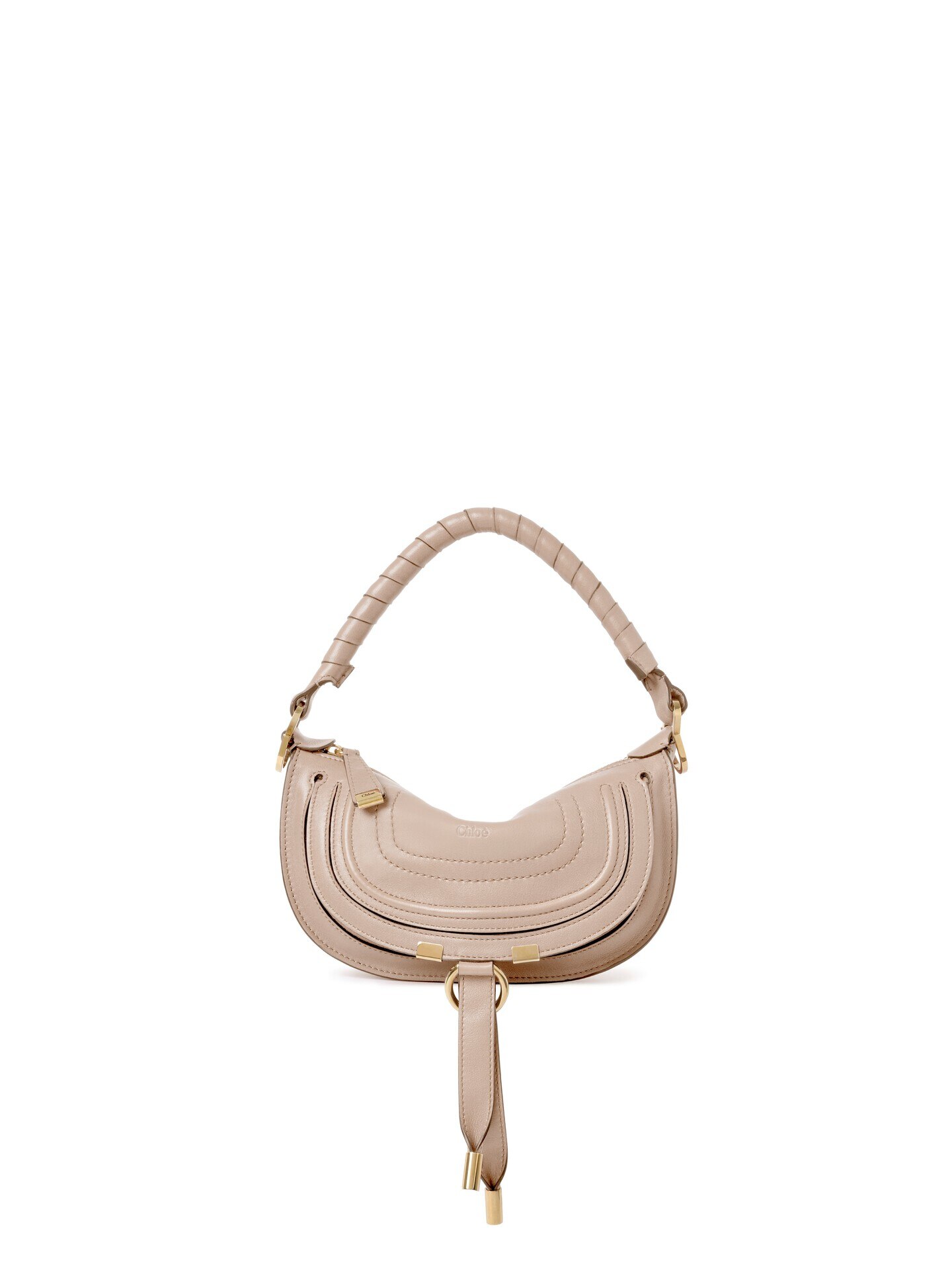 Chloe マーシー Mini Marcie shoulder bag in soft leather Beige - Chloé