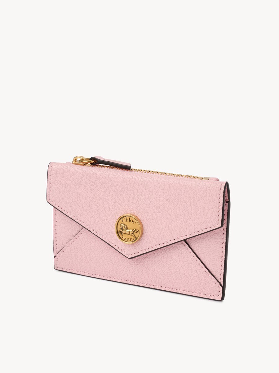Petit porte-cartes et monnaie Envelope en cuir grain&eacute; - 2