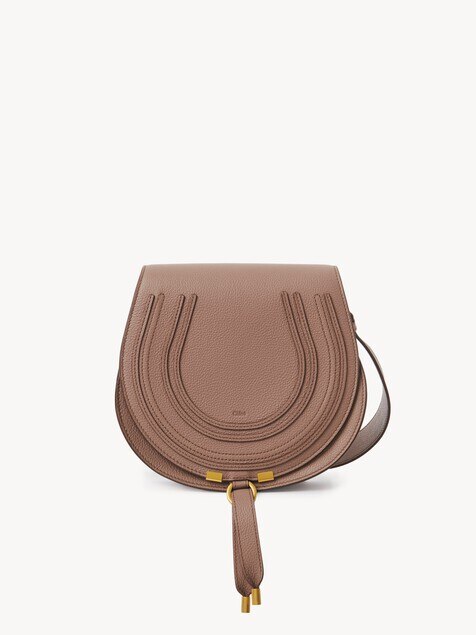 Marcie saddle bag in grained leather