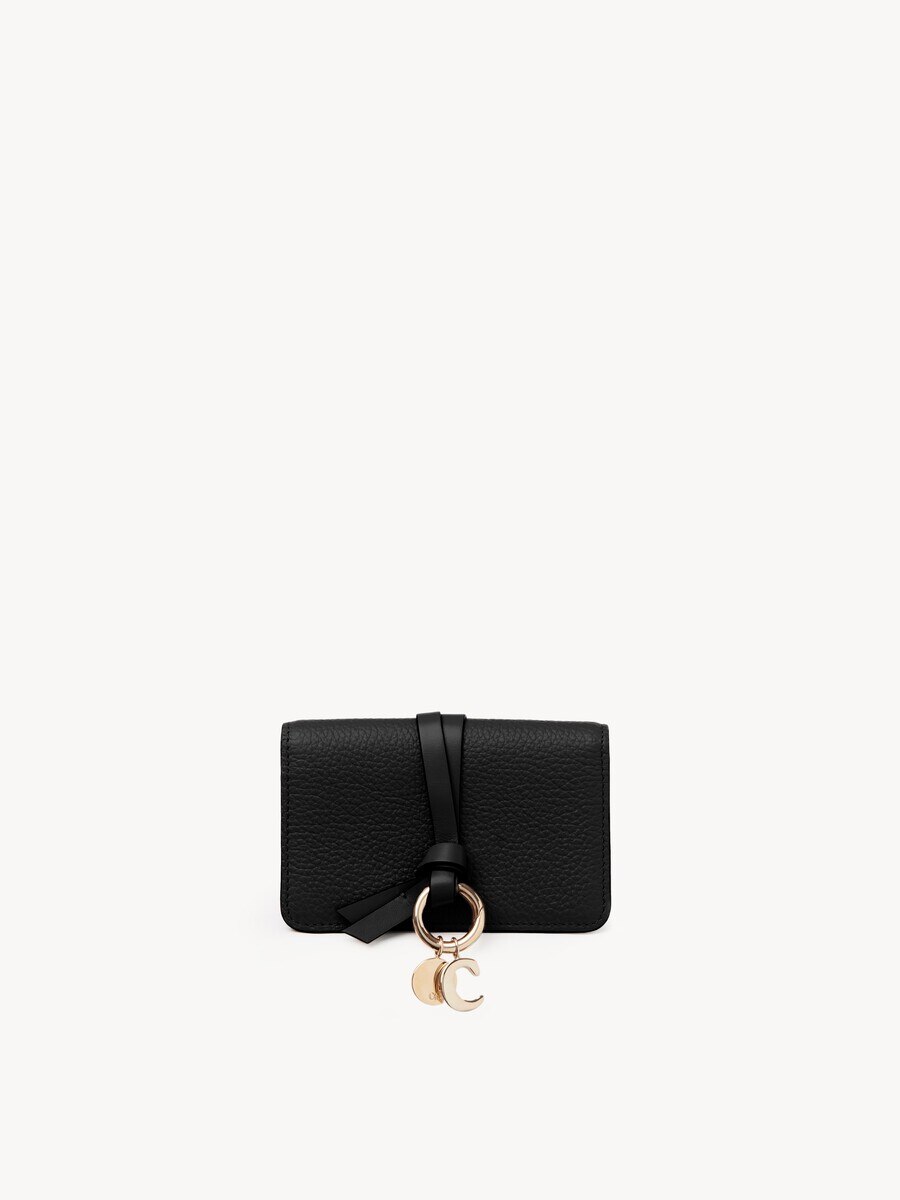 Alphabet card holder in grained leather - 2