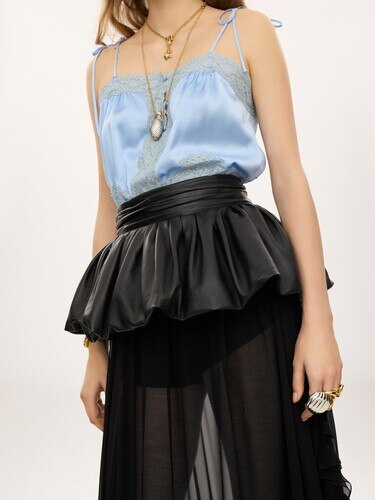 Ceinture peplum en cuir  - 3