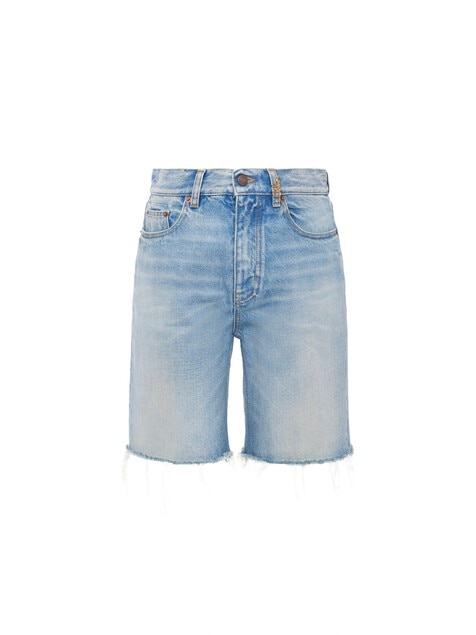 High-rise shorts in denim